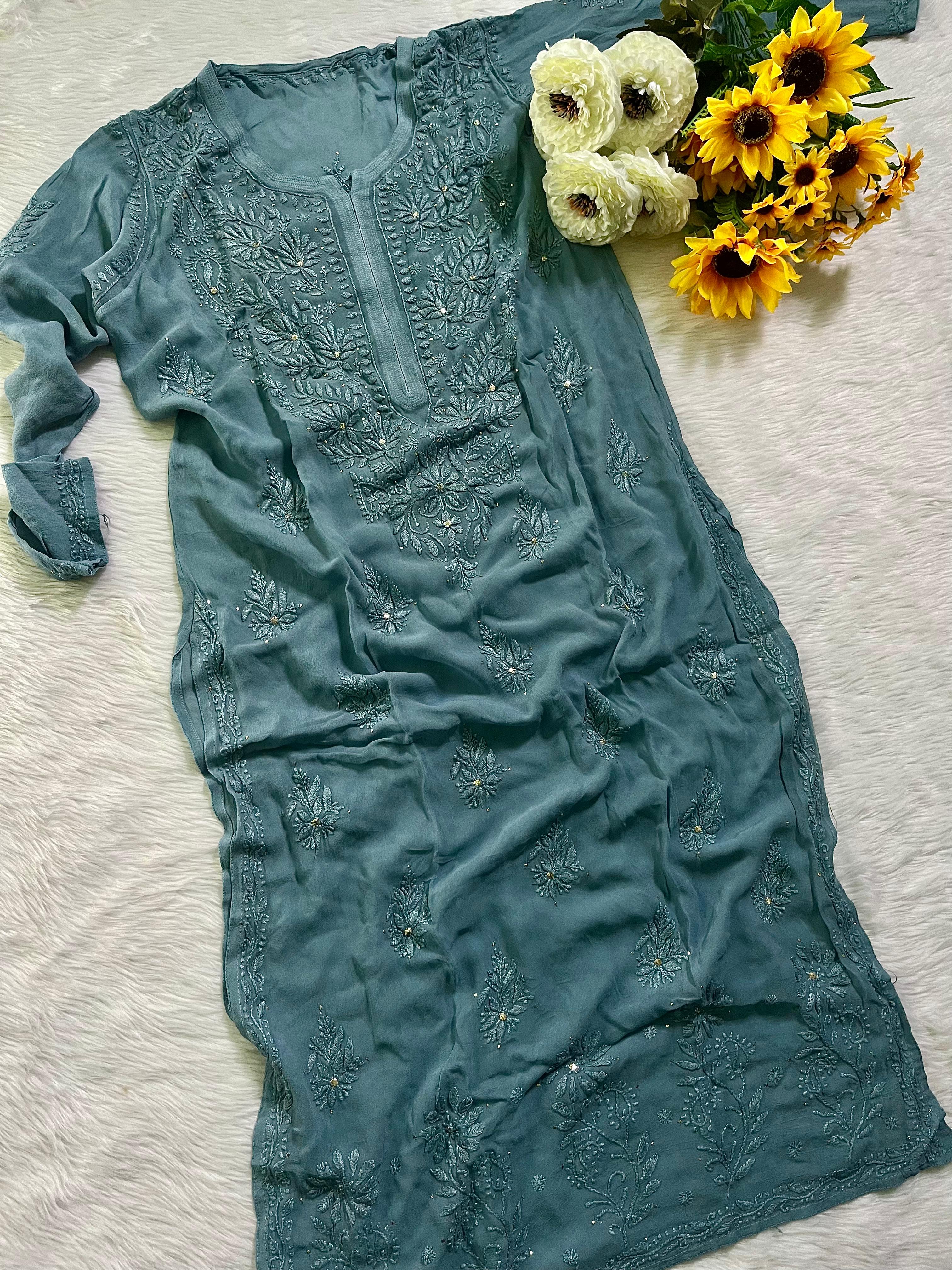 Modern Silhouettes Viscose 3d Muqaish