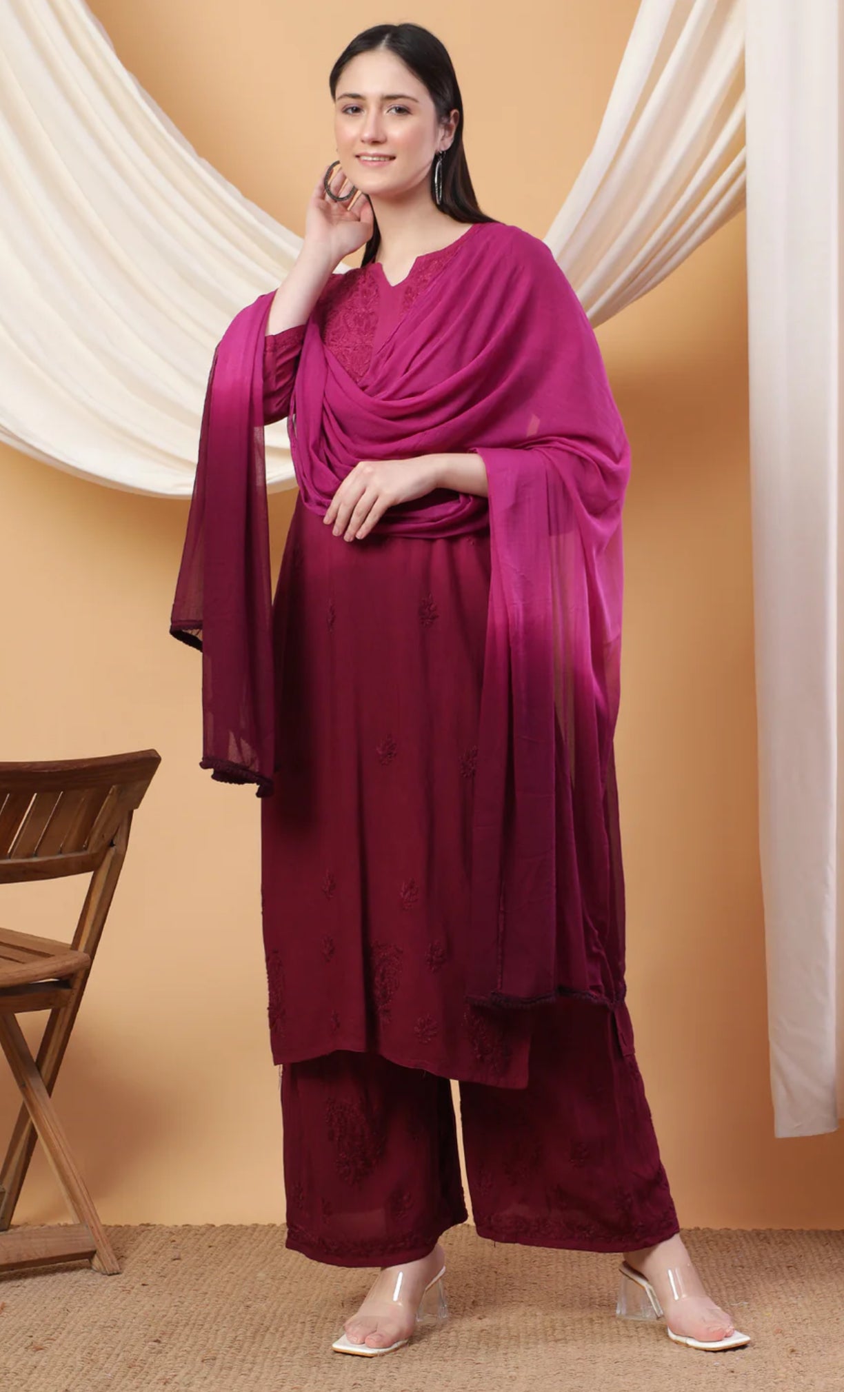 Rangrez Handcrafted Soft Rayon 3pc Ombre Set