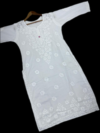 White Chikankari Kurta Bollywood celebs Fav