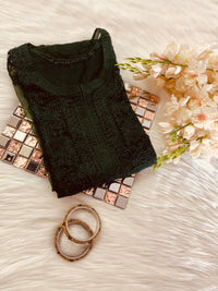 Organza Tone To tone Kurta with Inner & Pant