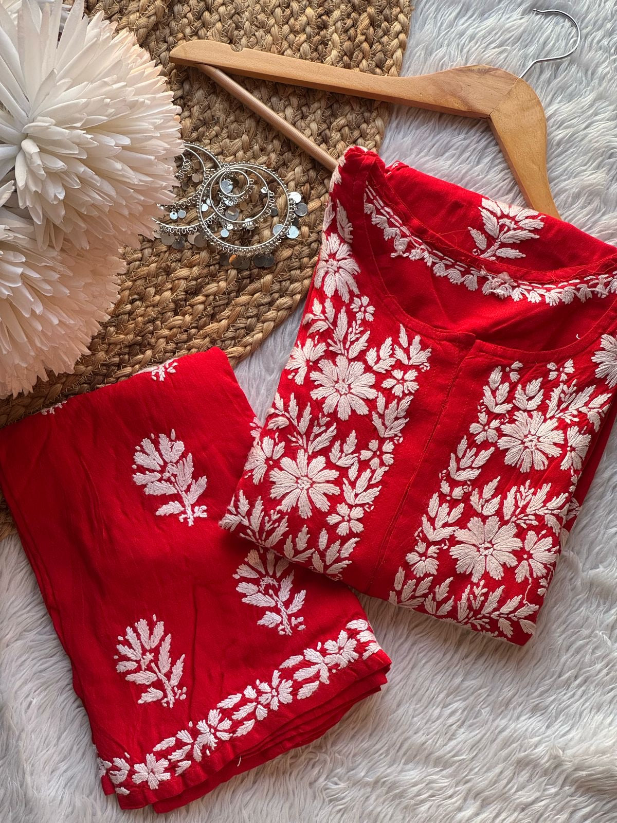 Inayat Rayon Flower Embroidered Combo