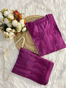 Modal Co-ord butter soft crafted Set