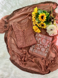 Zoya 3pc Dobby Cotton Muqaish Viral Set