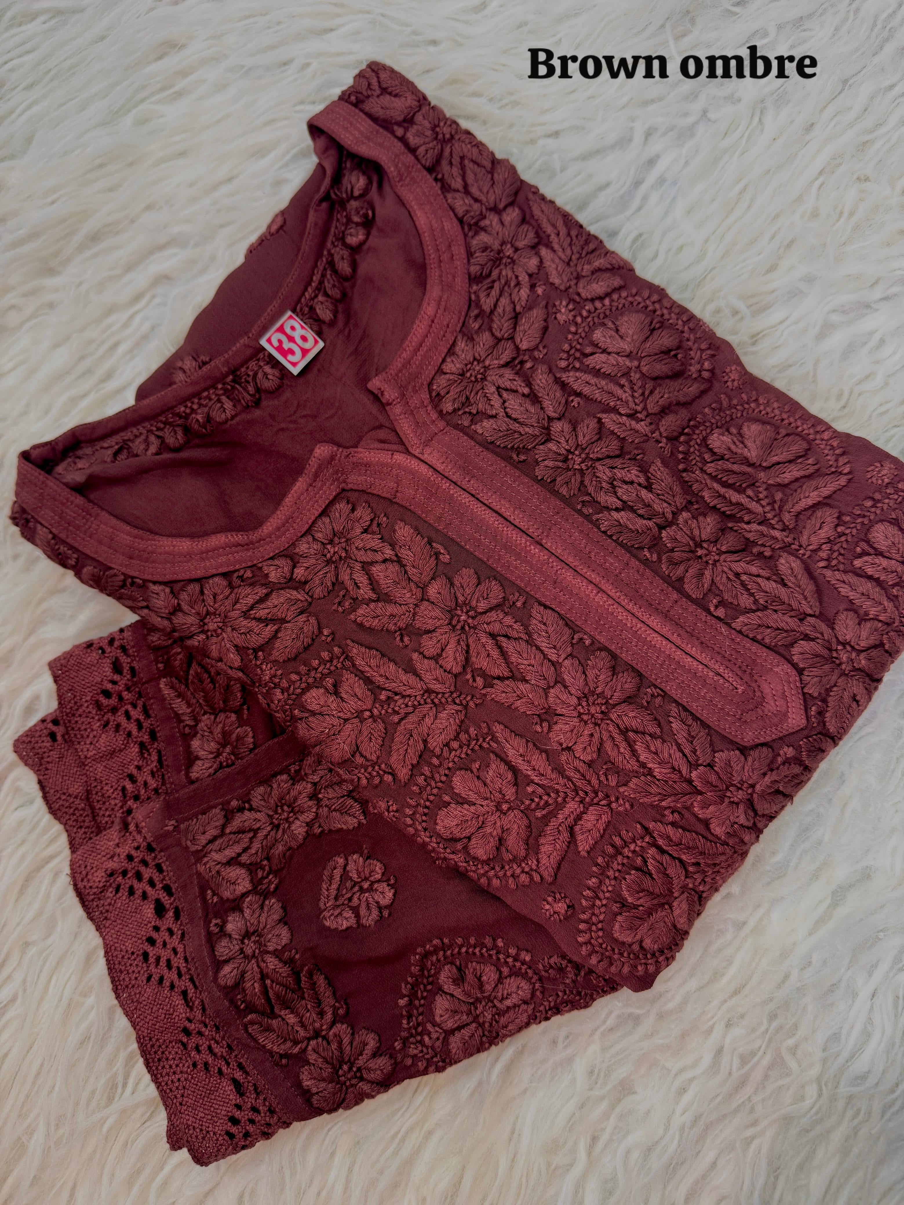 Pure Ghasspatti viscose Ombre shade