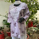 Latest Mul print chikankari Short Top
