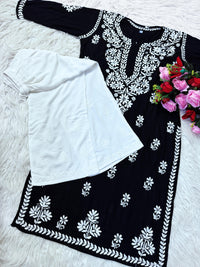 Heavy handwork Fine rich Modal soft Kurta with bottom