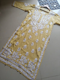 Modal Heavy work Iddat Chikankari Kurta