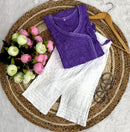 Ghas patti Hand rayon work dot Dori Angrakha