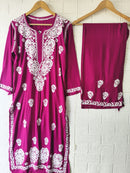 Stylish Crafted Chikankari heavy embroidered kurta Set