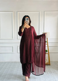 Zoya Handmade with Muqaish Soft 3pc Rayon Set