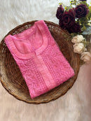 Organza Dyes Kurta Handcrafted With inner