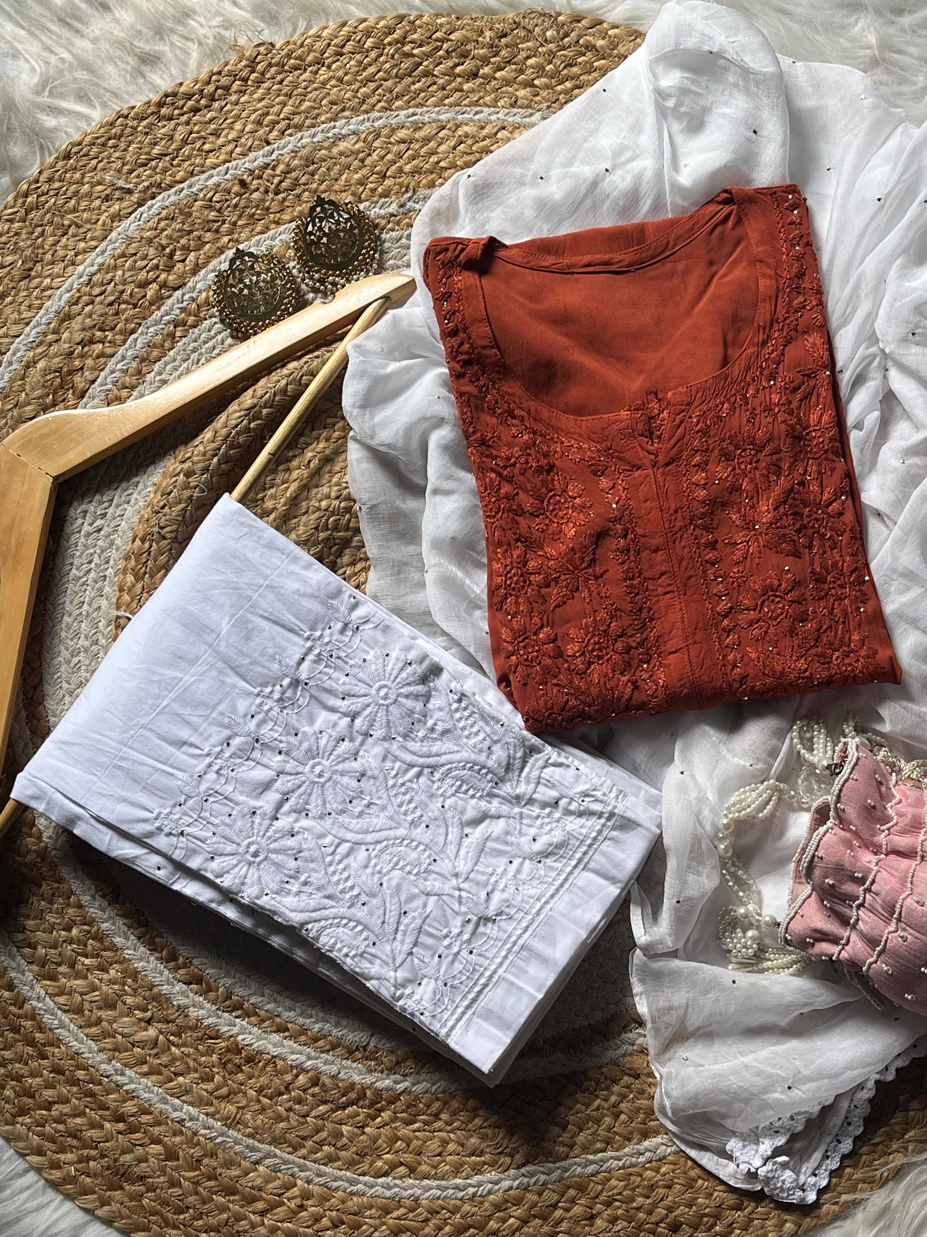 Zoya Heavy Worked Muqaish 3pc Modal Cotton Set