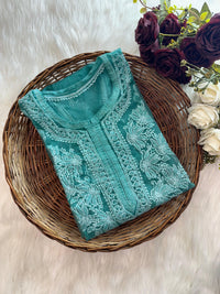 Organza Dyes Kurta Handcrafted With inner