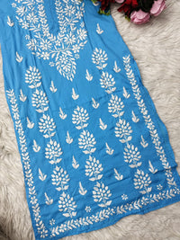 Heavy hand embroidery Modal Cotton Kurta