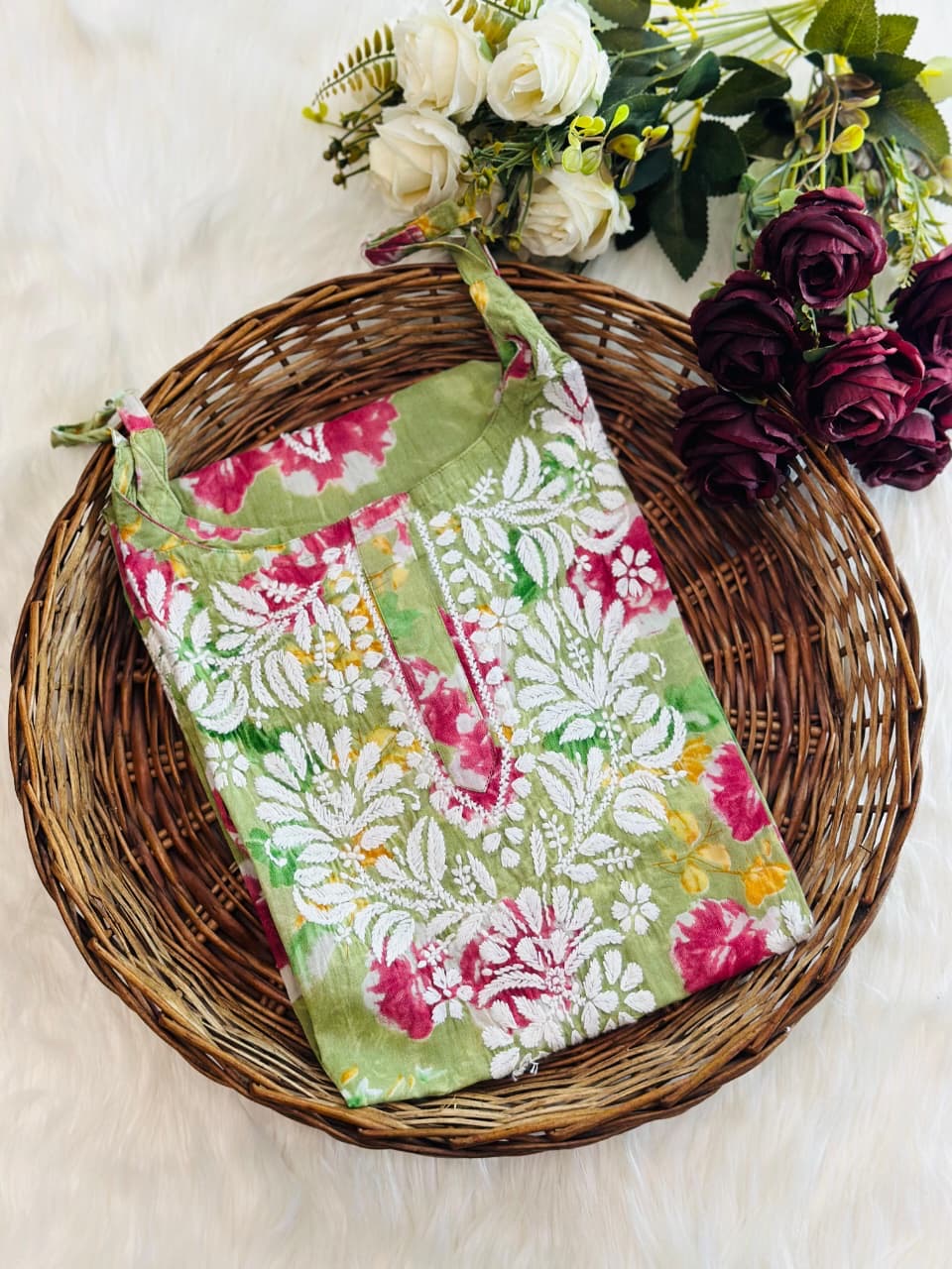 Mul printed noodle strap Top