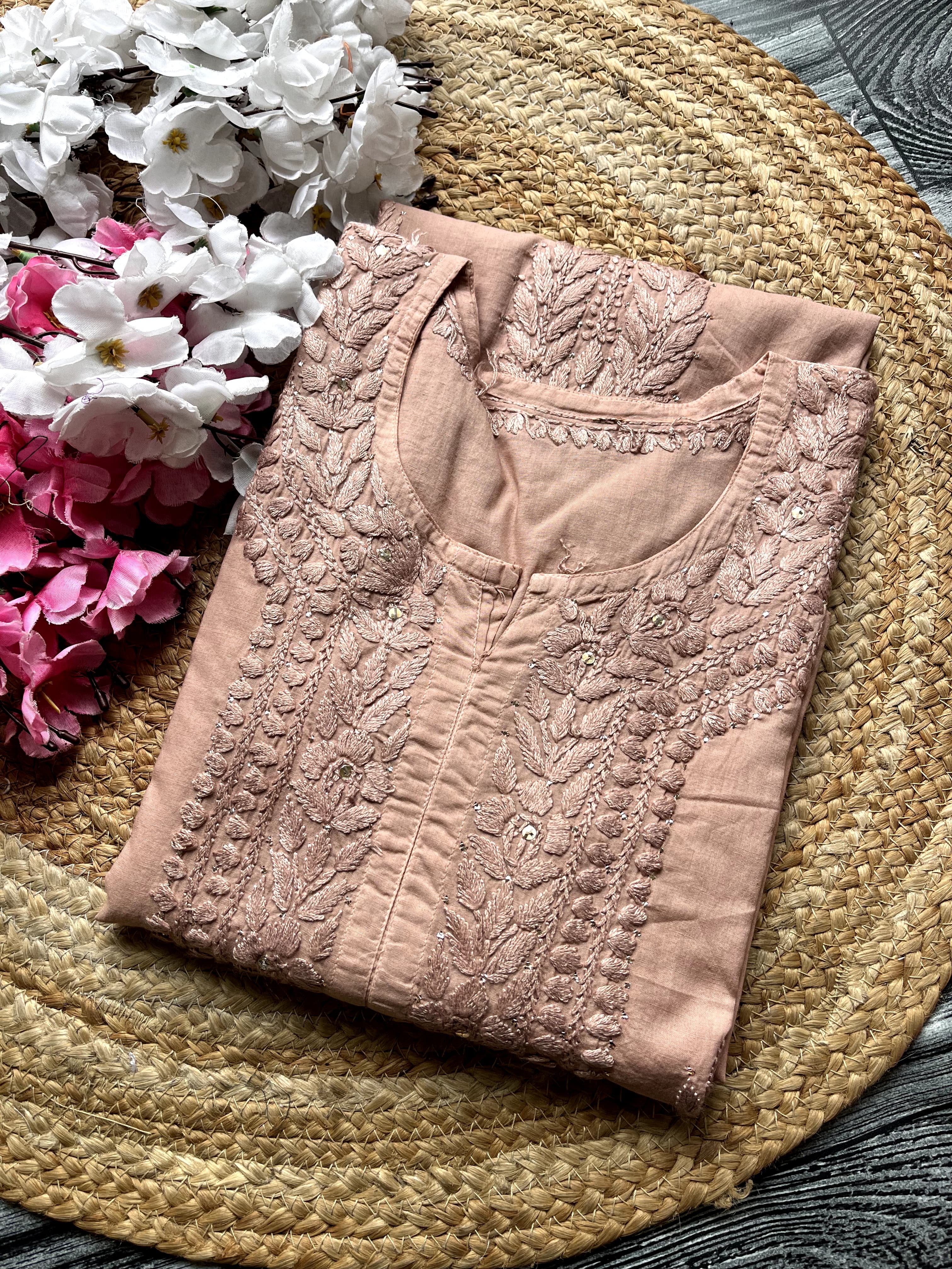 Mul Muqaish Tone to tone Kurta