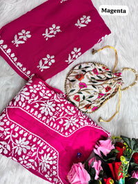 Heavy Handwork Kurti Combo with potli