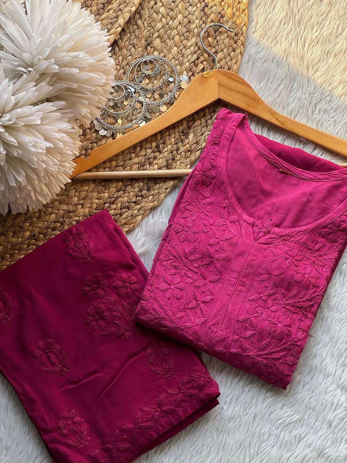 Rangrez Handcraft Embroidered Pastel’s Shades Kurti + Plazzo