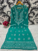 Heavy Gala Daman Mirror Kurta with inner