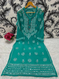 Heavy Gala Daman Mirror Kurta with inner