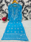 Heavy Gala Daman Mirror Kurta with inner