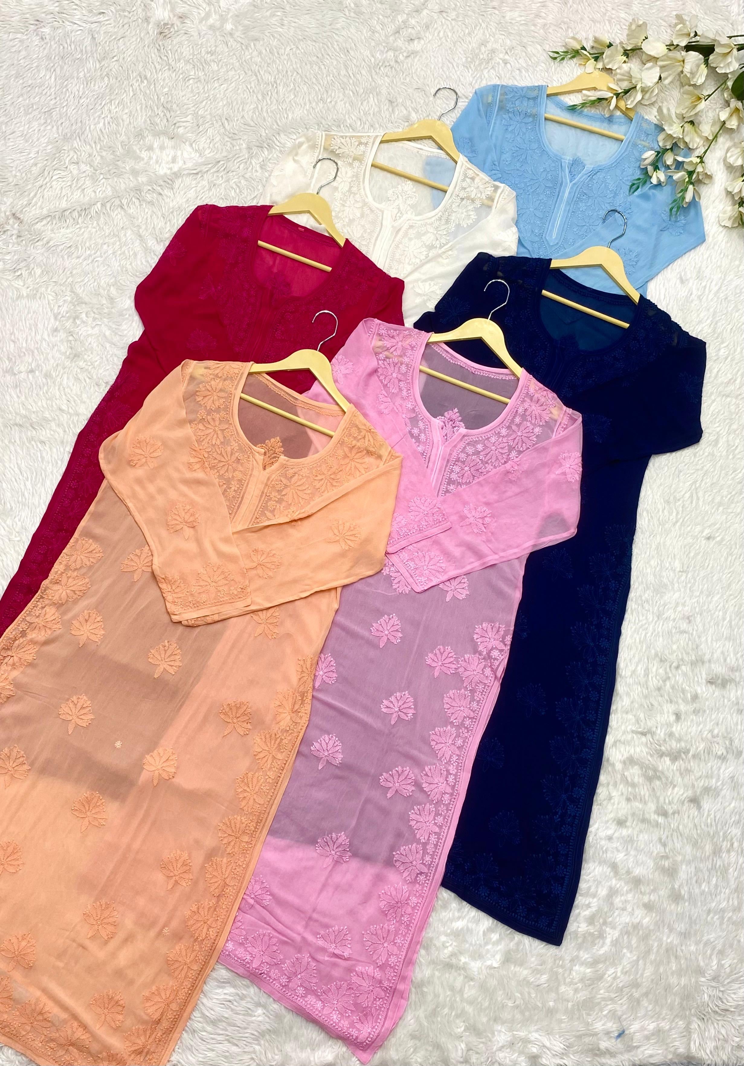 Viscose Handmade Embroidered chikankari