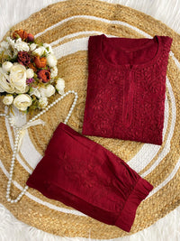 Soft, breathable & comfy — Chanderi Soft Fabric Kurti paired with stylish Afghani Salwar!