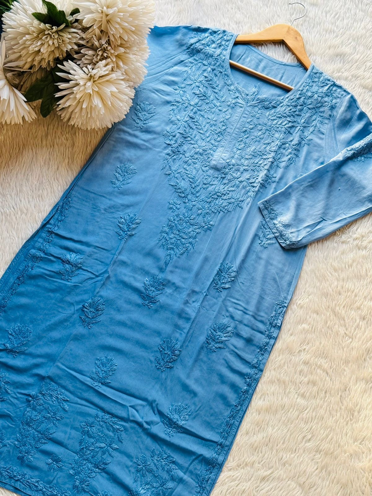 Ombre Modal Cotton Kurta With lais Pant