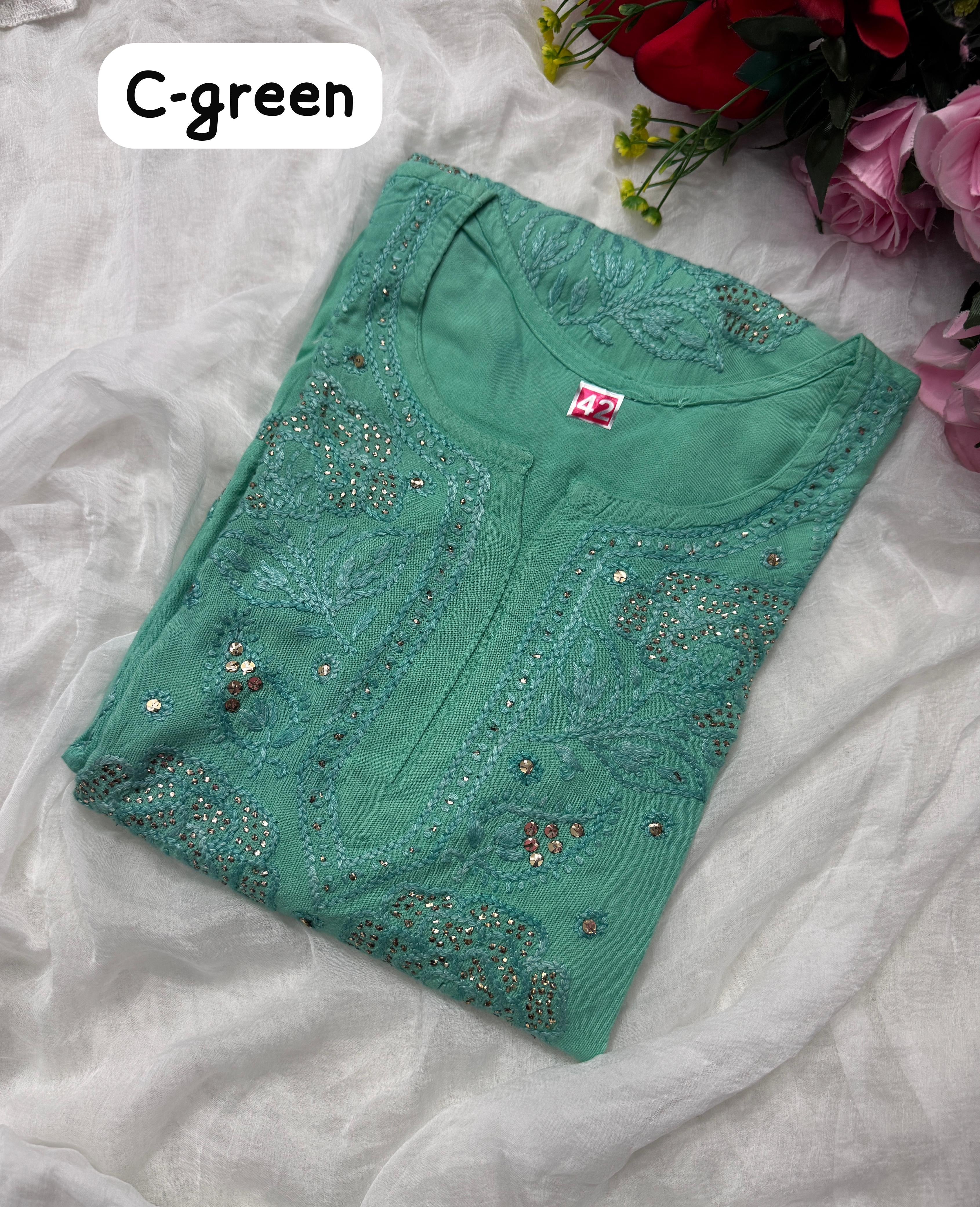 Rose Muqaish designer Kurta