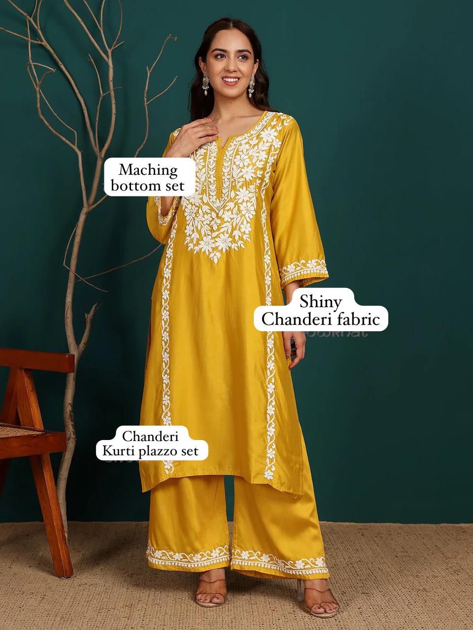 Zara Chanderi Festive Elegance Set
