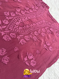 Pure 3d Work Creepe Heavy Designer Kurta