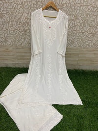 Heavy Rayon Silk Kurta with plazzo