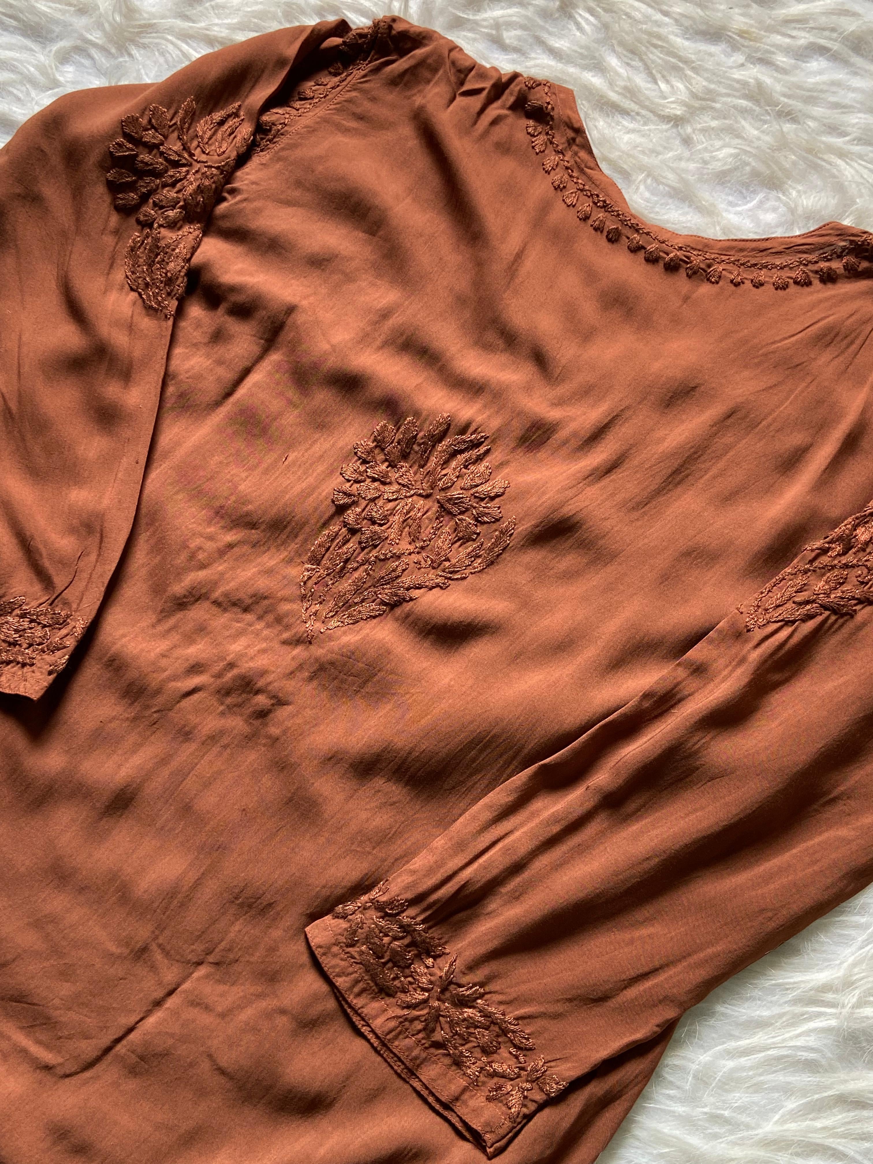 Heavy Work Soft Dyeable modal Plazzo set