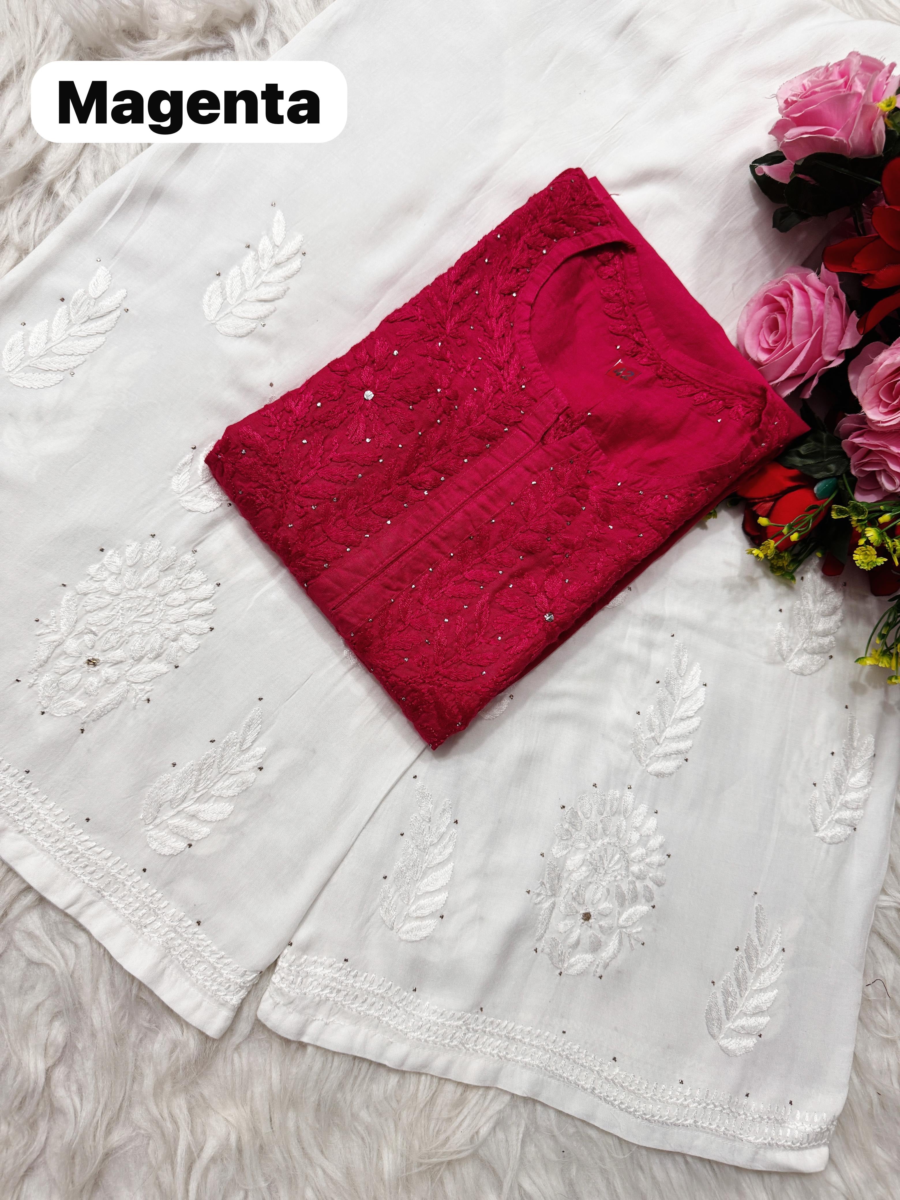 Heavy Handwork chanderi Muqaish kurta