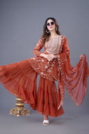 Party wear Designer Top Sharara and Dupatta