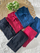 Tone To Tone Rayon Co-ord Shirt With Pant