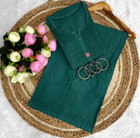 Anchor Thread Beautiful 3D Panel Hand Work Modal Kurti & Plazo Set