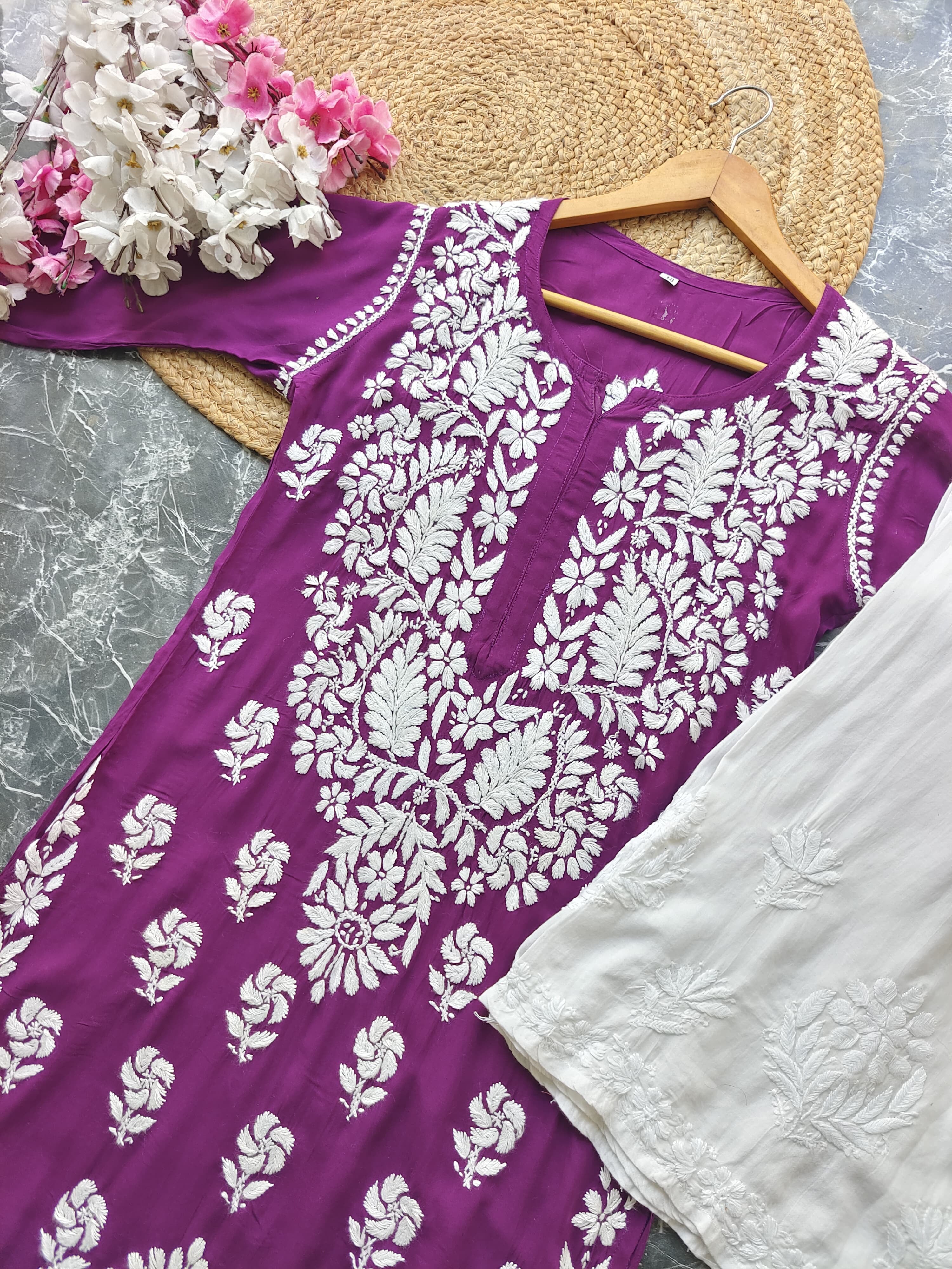 Heavy Modal Pure Work Embroidery Kurta