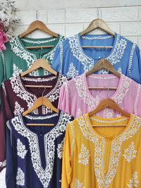 Soft Modal Cotton Heavy Buta handworked kurta