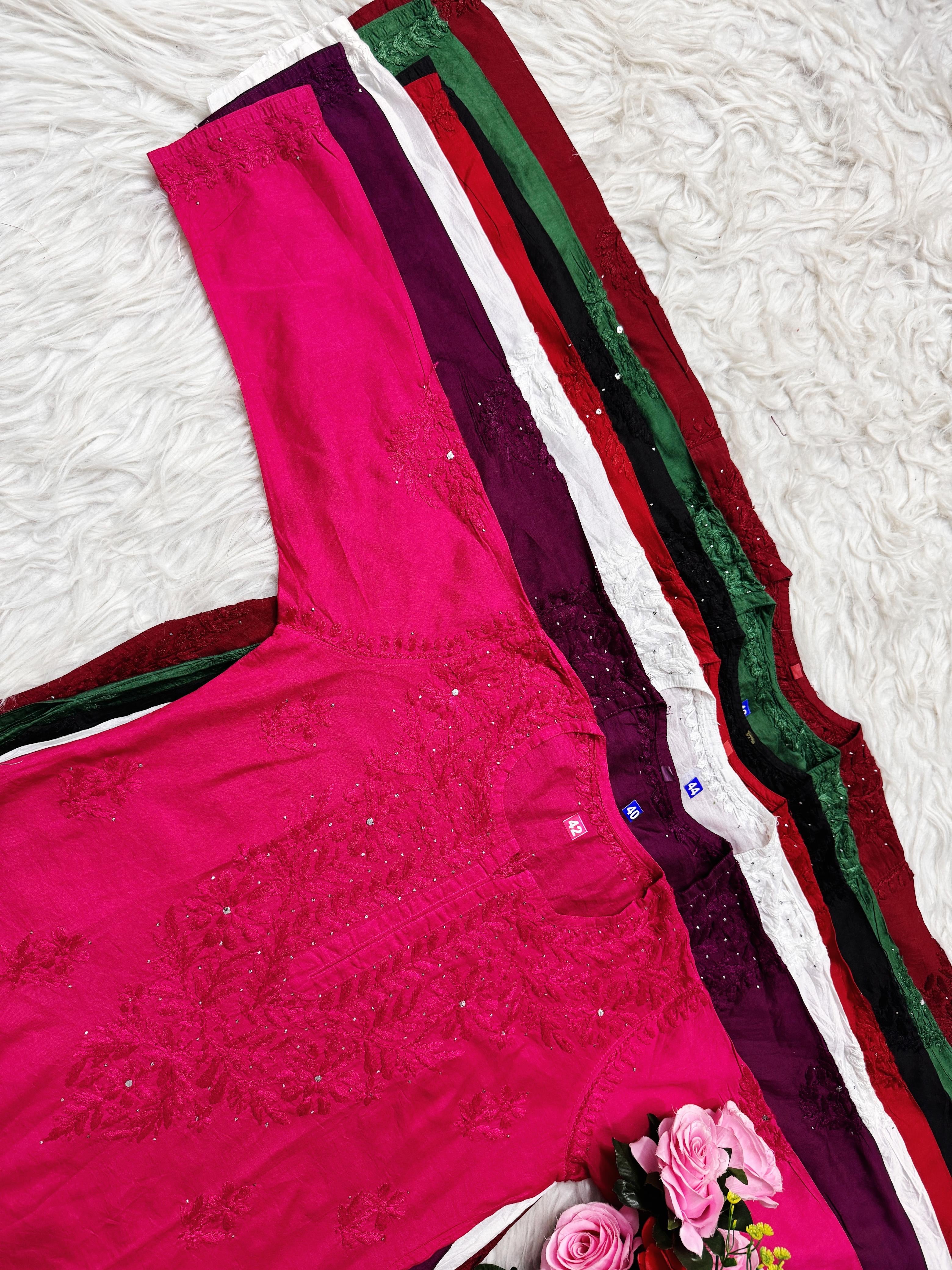 Heavy Handwork chanderi Muqaish kurta