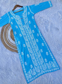 Pure Modal Cotton Panel work Kurta
