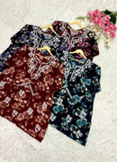 Plus size Rayon short Rops Multi shade