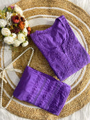 3D Worked mul Mul Chikankari Combo