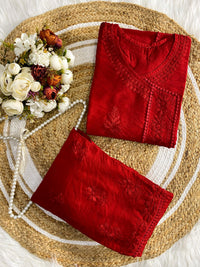 soft Chanderi Angarkha-style kurti