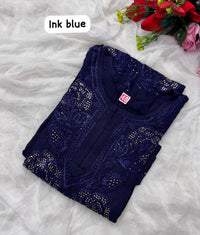 Rose Muqaish designer Kurta