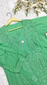 Kurti & Plazzo Modal Chikankari Set
