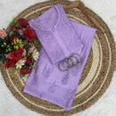 Lucknowi Chikankari Chanderi Rose Design Kurti & Plazo Set