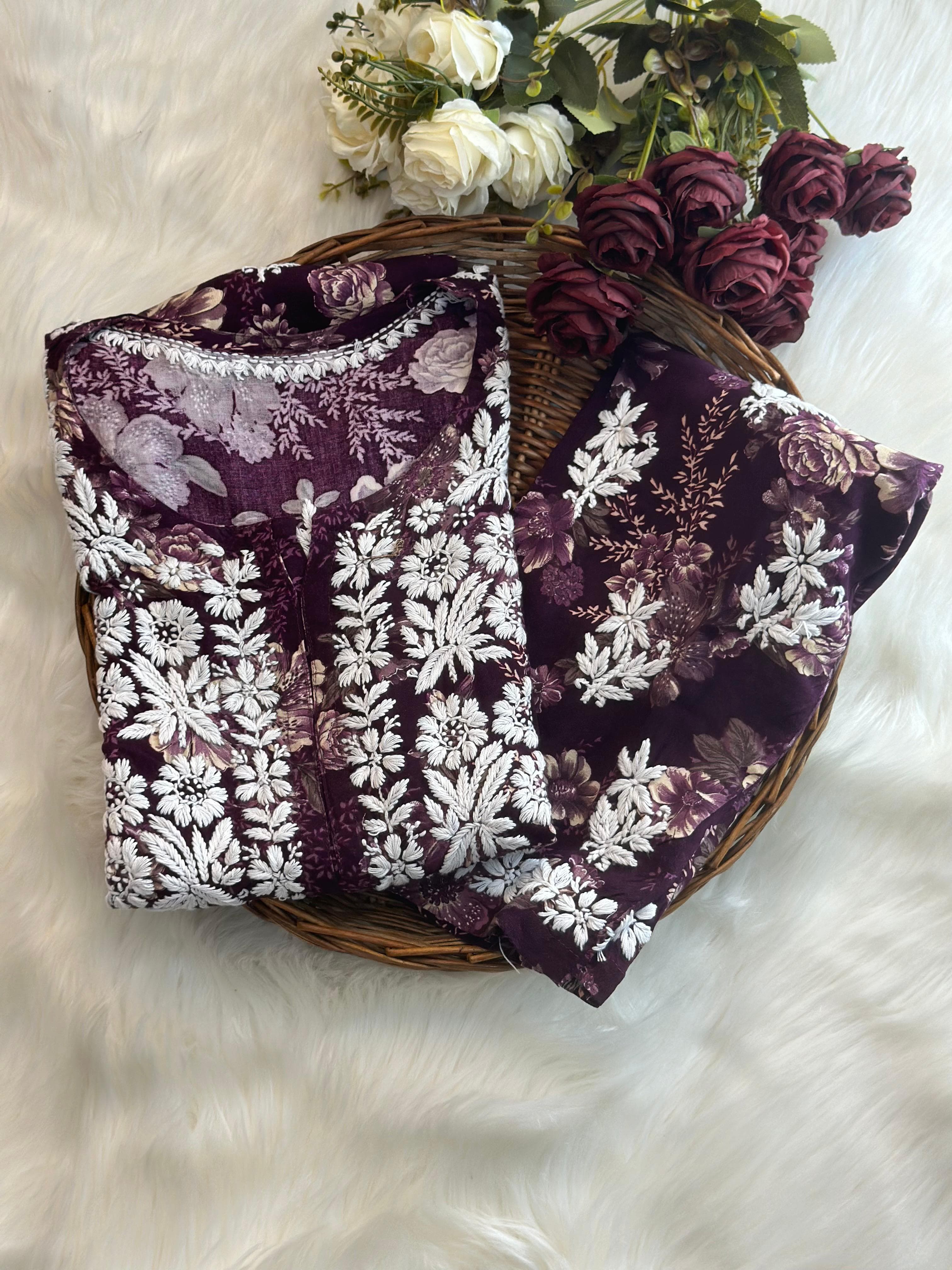 Printed Rayon cord set in 4 beautiful prints