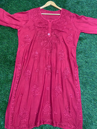 Plus Size Heavy work Soft Silky Rayon  kurta