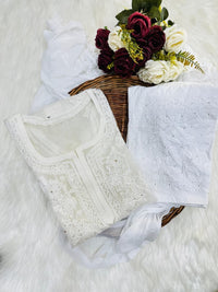 Organza 3pc Muqaish Luxury Handmade Set